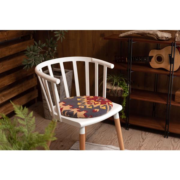 キリム シートクッション FAB-003 オルテガ デザイン 柄 模様 椅子用 コットン 座布団 | 東谷 | 08