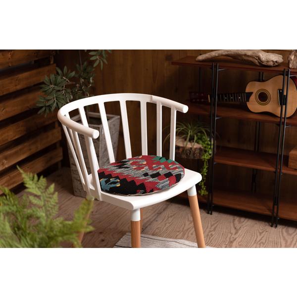 キリム シートクッション FAB-003 オルテガ デザイン 柄 模様 椅子用 コットン 座布団 | 東谷 | 09