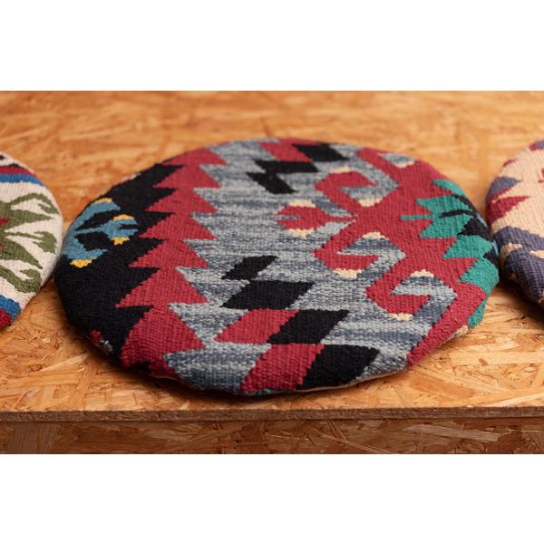 キリム シートクッション FAB-003 オルテガ デザイン 柄 模様 椅子用 コットン 座布団 | 東谷 | 12