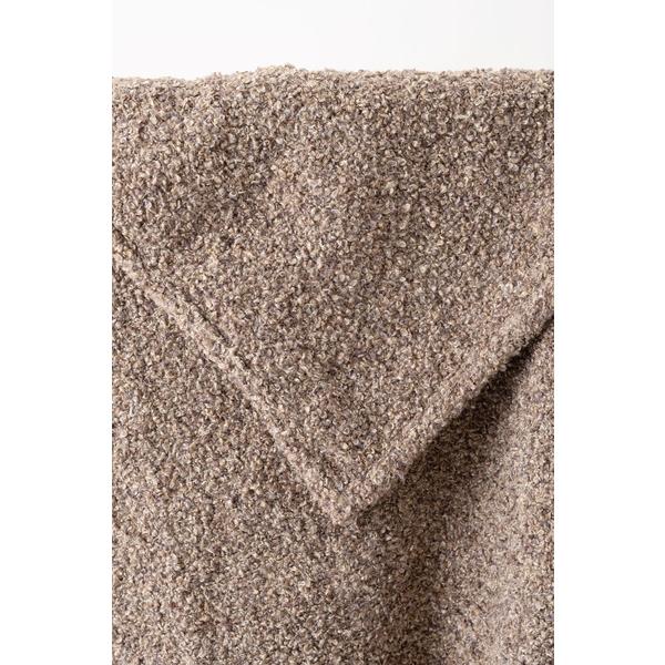 スローケット FAB-201 薄手 ブランケット 大判 茶色 ブラウン 長方形 おしゃれ ブークレ生地 くすみカラー 寝室 無地 シンプル 四角 リビング | 東谷 | 17