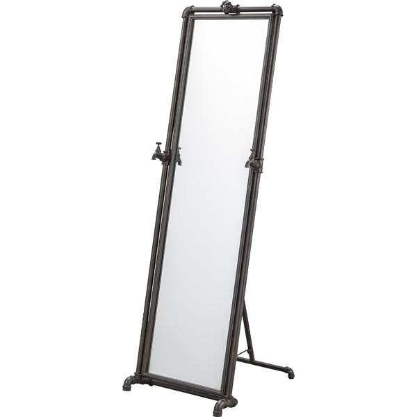 スタンドミラー FAC-71  姿見 全身 鏡 シンプル パイプ風 飛散防止ミラー 玄関 全身かがみ 自立式 | 東谷