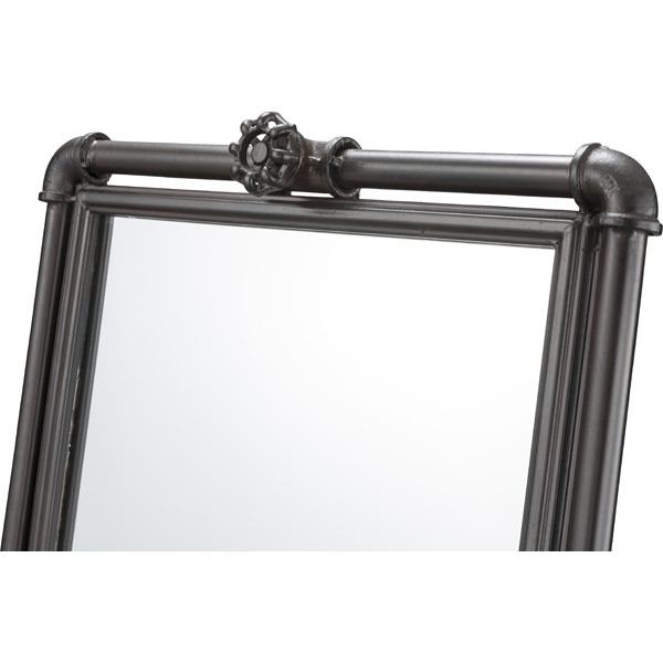 スタンドミラー FAC-71  姿見 全身 鏡 シンプル パイプ風 飛散防止ミラー 玄関 全身かがみ 自立式 | 東谷 | 03