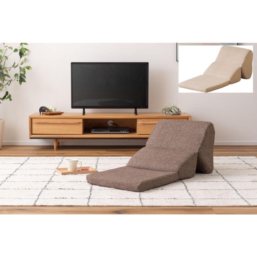 TV枕 L サイズ FCC-121 2WAY 省スペース ごろ寝クッション イス クッション 座椅子 折り畳み リビング シンプル 一人暮らし ベージュ ブラウン | 東谷