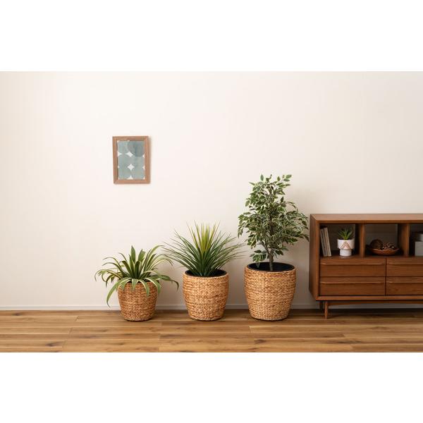 プランター GRNB-51S 鉢入れ アジアン 観葉植物 植物 ウォーターヒヤシンス 雑貨 インテリア 室内 編み かご 円型 7号用 | 