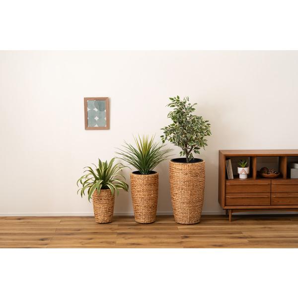 プランターハイタイプ GRNB-52S 鉢入れ アジアン 観葉植物 植物 ウォーターヒヤシンス 雑貨 インテリア 室内 編み かご 筒型 5号用 | 