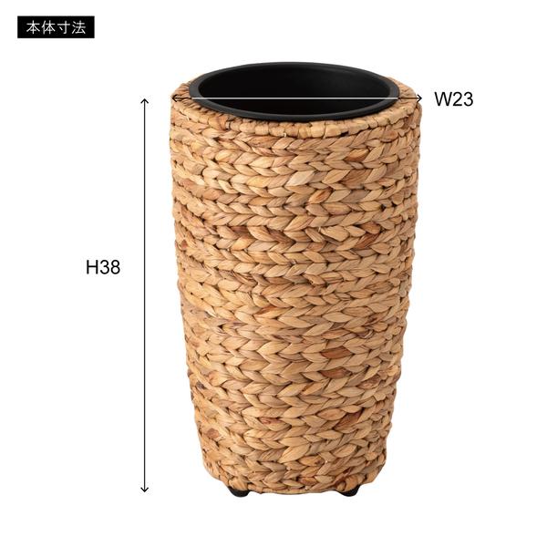 プランターハイタイプ GRNB-52S 鉢入れ アジアン 観葉植物 植物 ウォーターヒヤシンス 雑貨 インテリア 室内 編み かご 筒型 5号用 |  | 02