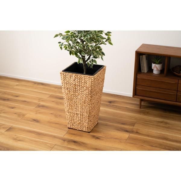 プランター角ハイタイプ GRNB-53L 鉢入れ アジアン 観葉植物 植物 ウォーターヒヤシンス 雑貨 インテリア 室内 編み かご 角型 9号用 |  | 10