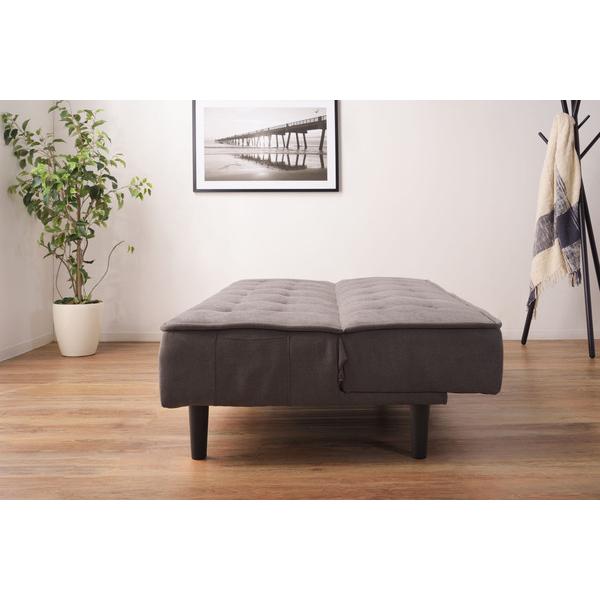 ソファベッド  GS-5 ソファ ベッド 2WAY 2人掛け ローソファ ロータイプ可 アームレス ファブリック 3段階リクライニング ポケット付き【送料別途見積】 | 東谷 | 15