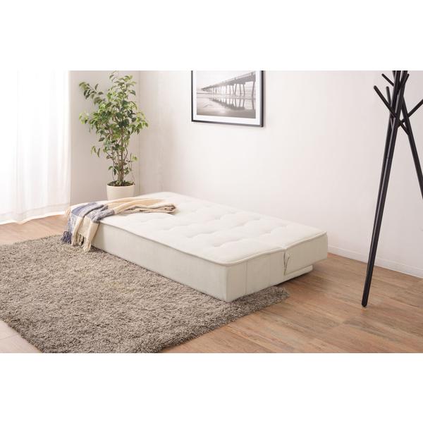 ソファベッド  GS-5 ソファ ベッド 2WAY 2人掛け ローソファ ロータイプ可 アームレス ファブリック 3段階リクライニング ポケット付き【送料別途見積】 | 東谷 | 19