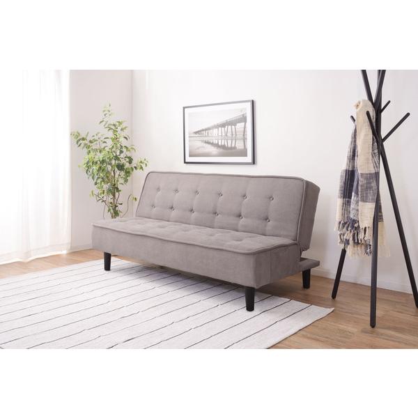 ソファベッド  GS-5 ソファ ベッド 2WAY 2人掛け ローソファ ロータイプ可 アームレス ファブリック 3段階リクライニング ポケット付き【送料別途見積】 | 東谷 | 04