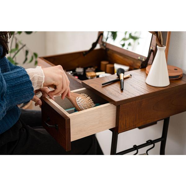 レトロ木製ドレッサー・鏡台・椅子 アンティーク調 レトロ木製