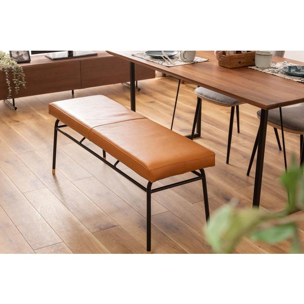 ベンチ GUY-253 長椅子 チェア ダイニングベンチ 本革 ミッドセンチュリー　店舗 カフェ ラウンジ ロビー ホテル | 東谷 | 10