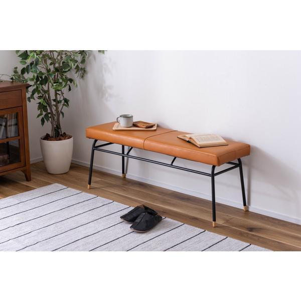 ベンチ GUY-253 長椅子 チェア ダイニングベンチ 本革 ミッドセンチュリー　店舗 カフェ ラウンジ ロビー ホテル | 東谷 | 12