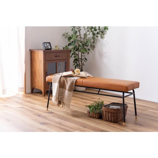 ベンチ GUY-253 長椅子 チェア ダイニングベンチ 本革 ミッドセンチュリー　店舗 カフェ ラウンジ ロビー ホテル | 東谷 | 13