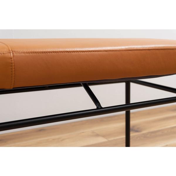 ベンチ GUY-253 長椅子 チェア ダイニングベンチ 本革 ミッドセンチュリー　店舗 カフェ ラウンジ ロビー ホテル | 東谷 | 15