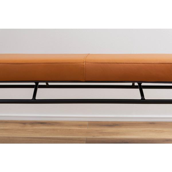 ベンチ GUY-253 長椅子 チェア ダイニングベンチ 本革 ミッドセンチュリー　店舗 カフェ ラウンジ ロビー ホテル | 東谷 | 16