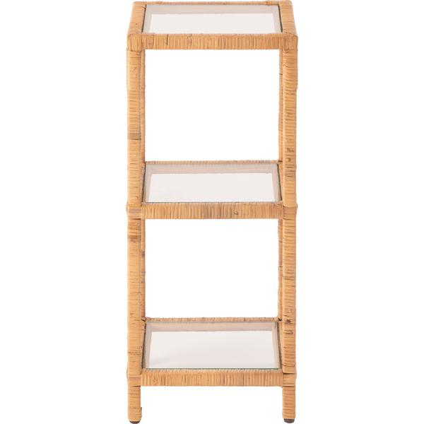 ガラス棚 東谷 ガラスシェルフ GUY-257 シェルフ ガラス ラタン 籐 クリア