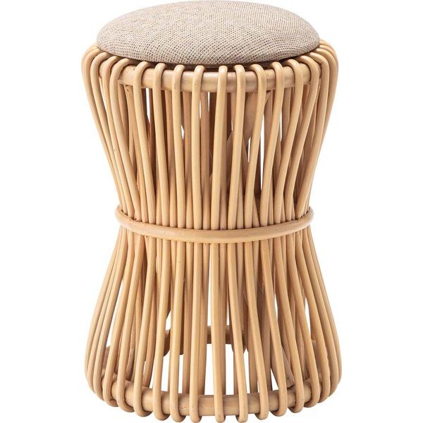 ラウンドスツール GUY-260NA ラタン 籐 円 丸 ラウンド サークル 天然ラタン リゾート 北欧 ナチュラル クッション 店舗 カフェ ラウンジ ロビー ホテル 法人 | 東谷 | 09