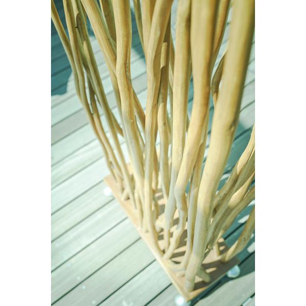 パーテーション GUY-818 ラタン 天然木 ラッカー塗装 おしゃれ インテリア 撮影小道具 キャスター付 移動楽 空間仕切り | 東谷 | 01