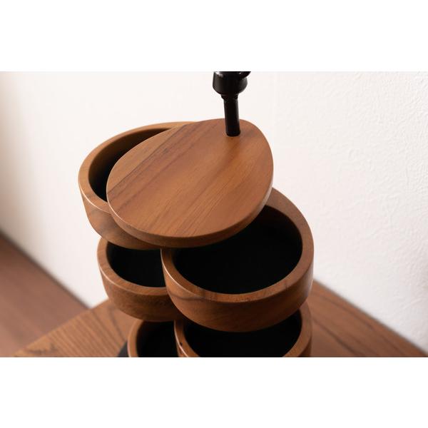 卓上ケース GUY-920 ケース アクセサリーケース アクセサリー 小物入れ 収納 天然木 お洒落 5段 小物収納  ラウンド スクエア | 東谷 | 11
