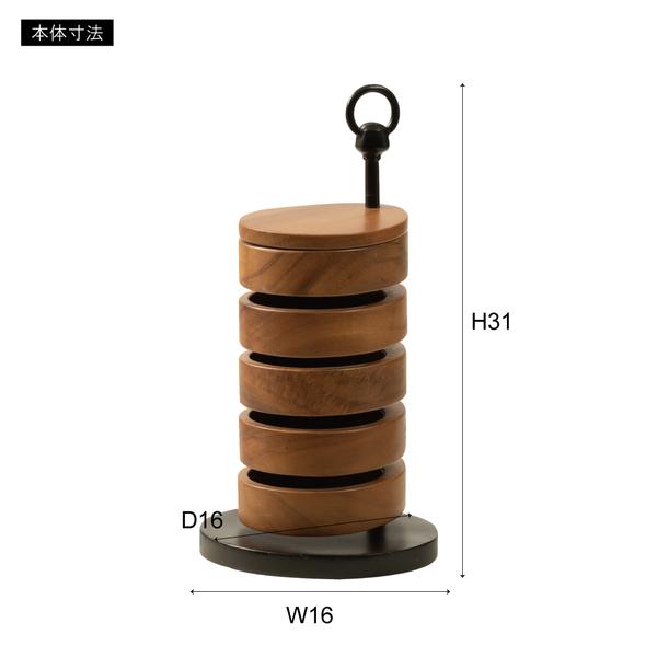 卓上ケース GUY-920 ケース アクセサリーケース アクセサリー 小物入れ 収納 天然木 お洒落 5段 小物収納  ラウンド スクエア | 東谷 | 05