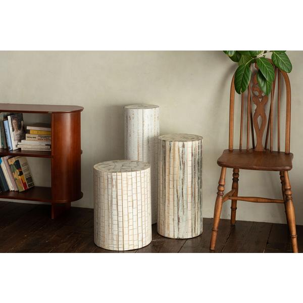 グリーンベース GUY-927WH 高さ53cm グリーン ベース 花台 天然木 ホワイト ナチュラル プランターベース おしゃれ  観葉植物 | 東谷 | 15