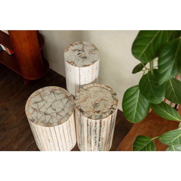 グリーンベース GUY-927WH 高さ53cm グリーン ベース 花台 天然木 ホワイト ナチュラル プランターベース おしゃれ  観葉植物 | 東谷 | 18