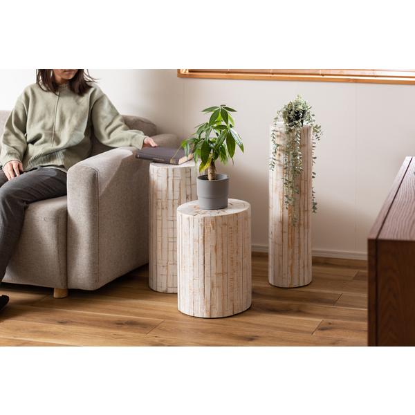 グリーンベース GUY-928WH グリーン ベース 花台 天然木 ホワイト ナチュラル プランターベース おしゃれ  観葉植物 | 東谷 | 06