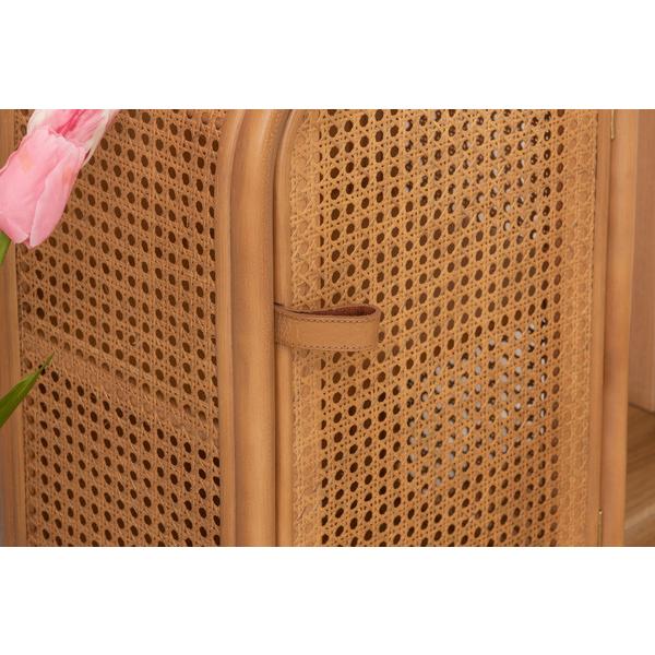 キャビネット GUY-931NA チェスト ラタン ミニキャビネット 小さめ 小さい かわいい 扉付き 2段 本棚 ベッドサイド 寝室 | 東谷 | 17