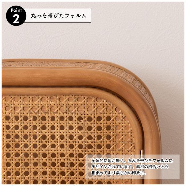 キャビネット GUY-931NA チェスト ラタン ミニキャビネット 小さめ 小さい かわいい 扉付き 2段 本棚 ベッドサイド 寝室 | 東谷 | 03