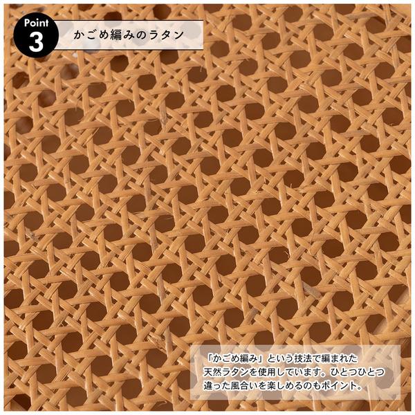 キャビネット GUY-931NA チェスト ラタン ミニキャビネット 小さめ 小さい かわいい 扉付き 2段 本棚 ベッドサイド 寝室 | 東谷 | 04