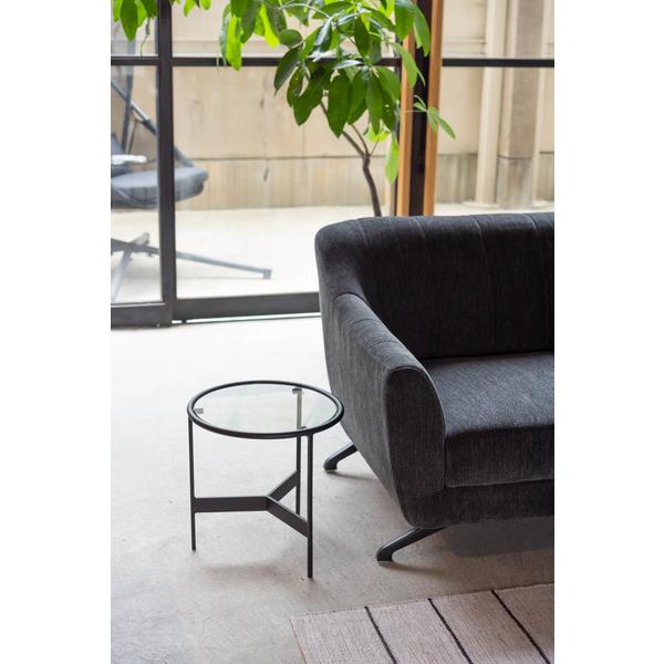 ラウンドガラステーブルS HIT-240 ガラステーブル ラウンドテーブル 丸型 円形 ガラス ソファテーブル サイドテーブル カフェ 店舗 | 東谷 | 04