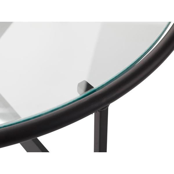 ラウンドガラステーブルS HIT-240 ガラステーブル ラウンドテーブル 丸型 円形 ガラス ソファテーブル サイドテーブル カフェ 店舗 | 東谷 | 09