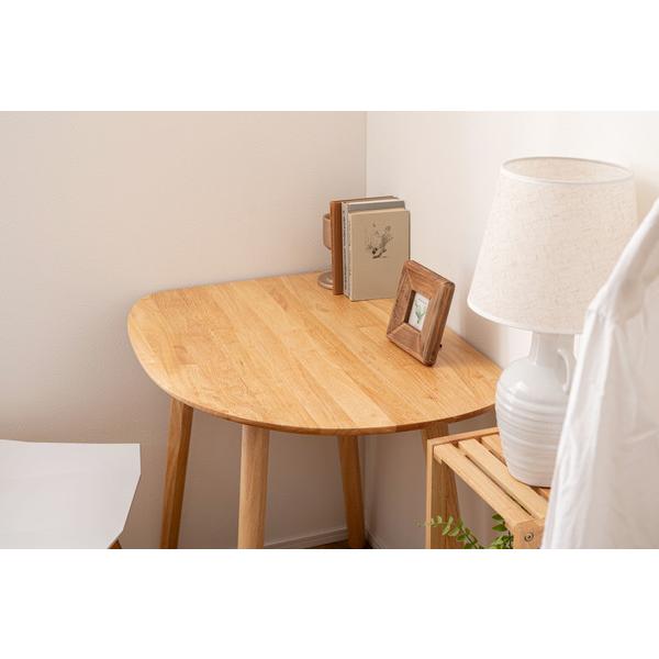 ダイニングテーブル HOW-001NA テーブル センターテーブル コンパクト 壁寄せ 壁付け 省スペース 角丸 シンプル 北欧 木製 | 東谷 | 08