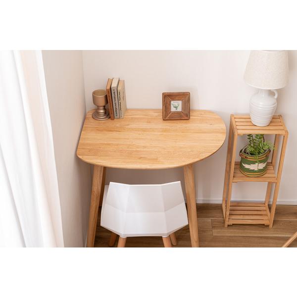 ダイニングテーブル HOW-001NA テーブル センターテーブル コンパクト 壁寄せ 壁付け 省スペース 角丸 シンプル 北欧 木製 | 東谷 | 09