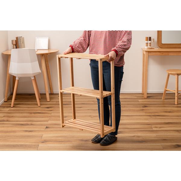 ワイドシェルフ HOW-006NA ワイド 棚 収納 棚板可動 高さ調節 天然木 シンプル おしゃれ 北欧 韓国インテリア ナチュラル | 東谷 | 13