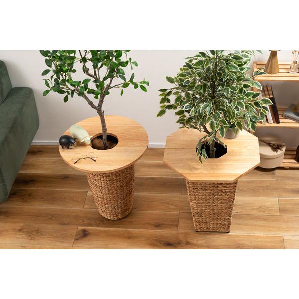 プランターテーブル HOW-014NA サイドテーブル テーブル 木製 天然木 北欧 おしゃれ 円 丸 ラウンド |  | 14