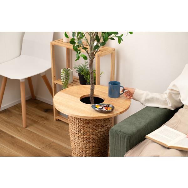 プランターテーブル HOW-014NA サイドテーブル テーブル 木製 天然木 北欧 おしゃれ 円 丸 ラウンド |  | 15