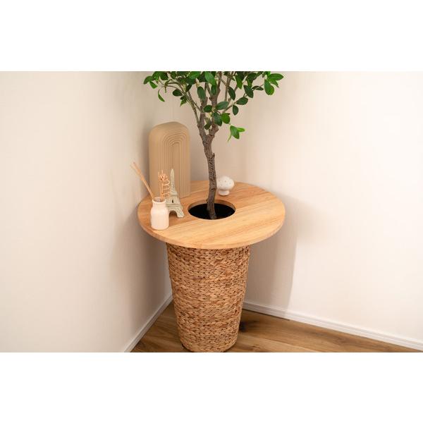 プランターテーブル HOW-014NA サイドテーブル テーブル 木製 天然木 北欧 おしゃれ 円 丸 ラウンド |  | 17