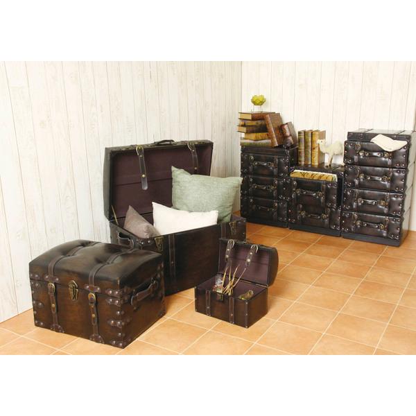 トランク IW-875 マルチボックス 小物入れ ディスプレイ インテリア アンティーク調 収納 雑貨 棚 | 東谷 | 04