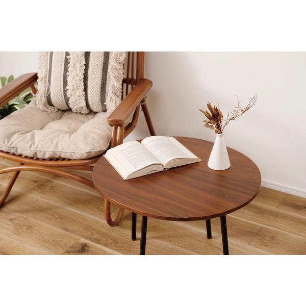 ラウンドテーブル JW-115 テーブル センターテーブル ソファテーブル リビング コンパクト 机 丸形 スチール脚 ラウンド | 東谷 | 06