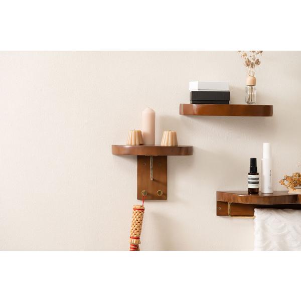 タオルハンガー JW-223BR シェルフ 壁掛け 収納 収納棚 木製 天然木 ブラウン マホガニー材 マホガニー 木 おしゃれ シンプル ナチュラル 棚 ウォールシェルフ | 東谷 | 11