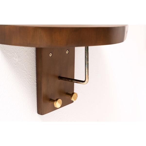 タオルハンガー JW-223BR シェルフ 壁掛け 収納 収納棚 木製 天然木 ブラウン マホガニー材 マホガニー 木 おしゃれ シンプル ナチュラル 棚 ウォールシェルフ | 東谷 | 18