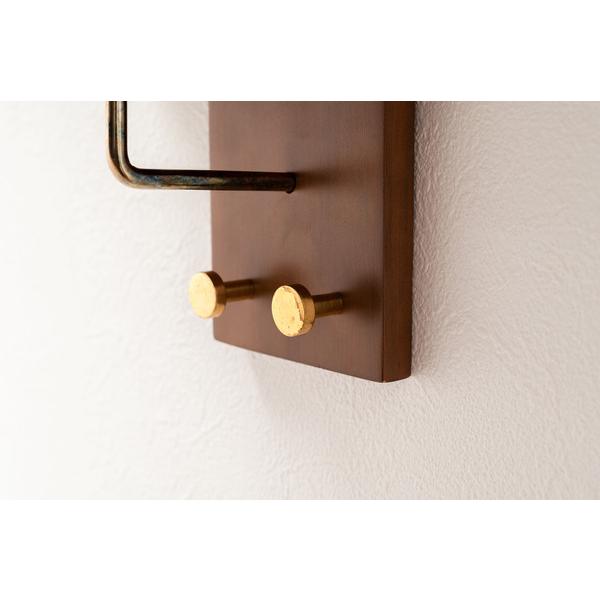 タオルハンガー JW-223BR シェルフ 壁掛け 収納 収納棚 木製 天然木 ブラウン マホガニー材 マホガニー 木 おしゃれ シンプル ナチュラル 棚 ウォールシェルフ | 東谷 | 19