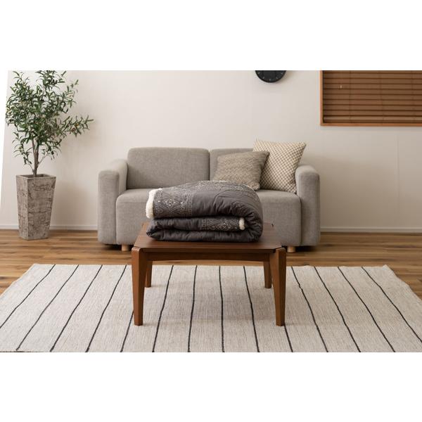 コタツ布団 正方形 薄掛け KK-237 こたつ掛け布団 おしゃれ 温かい 毛布 ボア 北欧 シンプル インテリア 幾何学柄 バンダナ柄 | 東谷 | 18