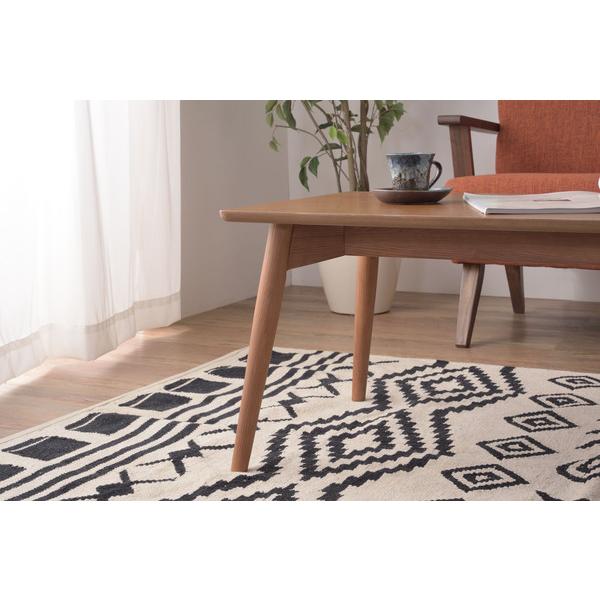 東谷　センターテーブル　KRM-100 東谷 センターテーブル 幅100cm 木製 天然木 丸脚 ローテーブル