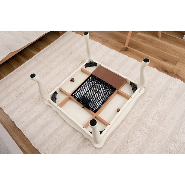 猫脚コタツ KT-411WH 正方形 テーブル おしゃれ 北欧 暖房 石英管ヒーター ダイニング ホワイト | 東谷 | 14