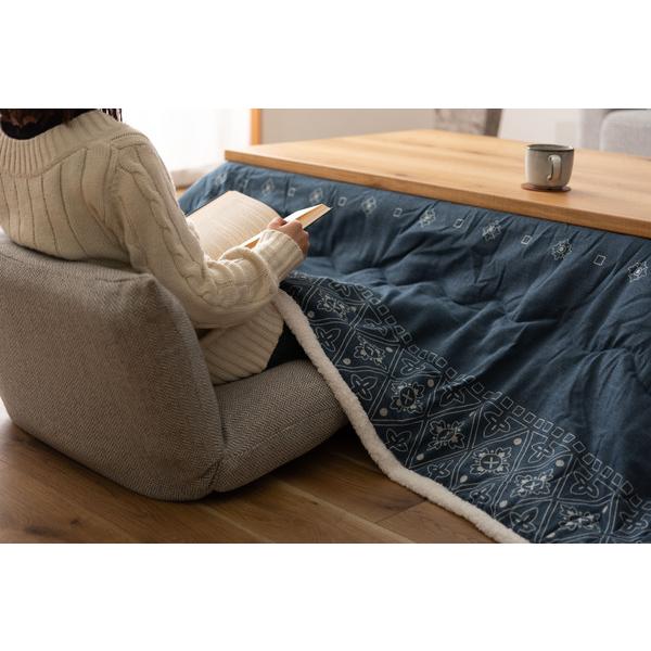 コタツテーブル KTJ-120NA ナチュラル こたつ おしゃれ オールシーズン 幅120cm 継脚式 高さ調節2段階 おこた センターテーブル リビング インテリア 家具_8