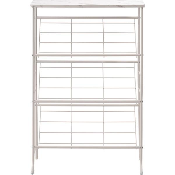 石目調シューズラック LFS-55 3段 幅60cm 靴箱 棚 ディスプレイラック オープンラック オープンシェルフ マガジンラック スチールラック | 東谷 | 14