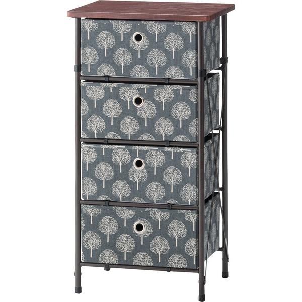 簡単組立チェスト4D LFS-654 チェスト 収納 収納棚 タンス ４段 衣類収納 | 東谷 | 02